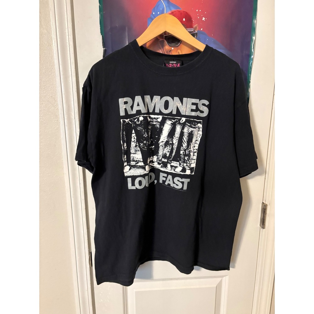 Ramones Loud Fast Graphic T-Shirt Mens XL Black 2011 Punk Rock Band Tee Anvil
